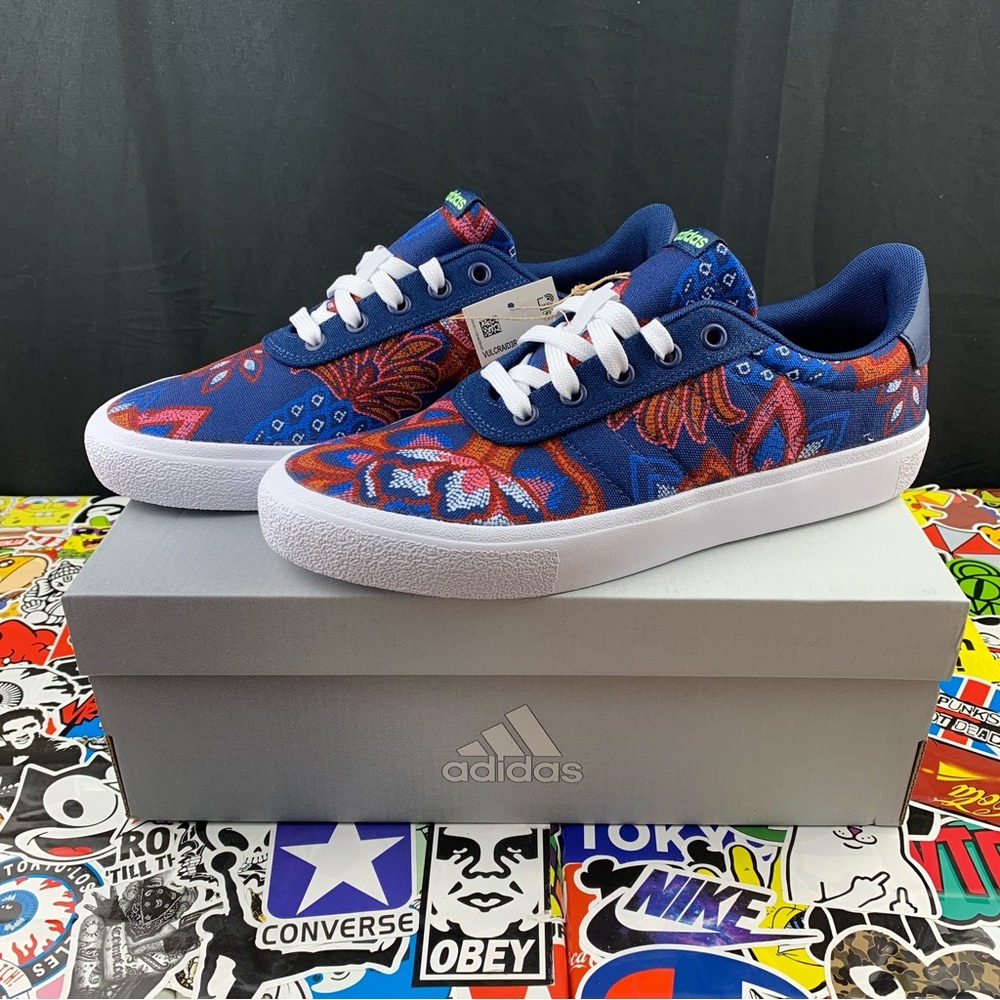 Adidas Vulc Raid3r Floral Blue Womens Various Sizes